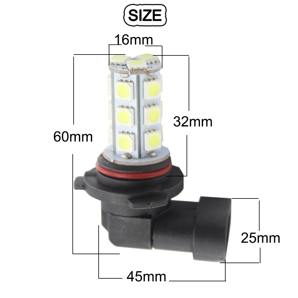 4 шт. 12 В 9006 5050 18 SMD 8000K противотуманная фара 9005 H11 фары электрический автомобиль светодиодный индикатор ламповый свет внедорожный дальнего света