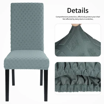 

Thick Material Stretch Hot Chair Cover For Kitchen/Wedding Elastic Chair Covers Spandex Dining Room Chair Cover With Back Modern