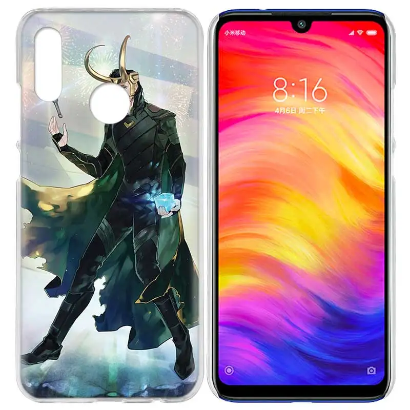 Чехол для Xiaomi Redmi Note 7 7A фотоаппаратов моментальной печати 7S 6 6A 5 Y3 K20 mi 8 до 9 лет CC9 CC9E A1 A2 A3 играть F1 Lite Pro Plus герой Marvel Локи