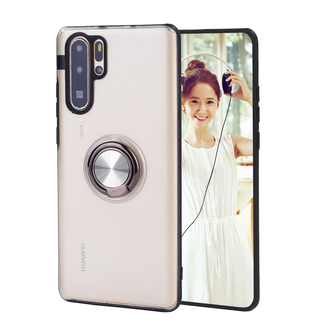Transparent ring mobile phone case is easy to carry suitable for Huawei P30 P20 Mate20 series shockproof and shatterproof FUNDA |