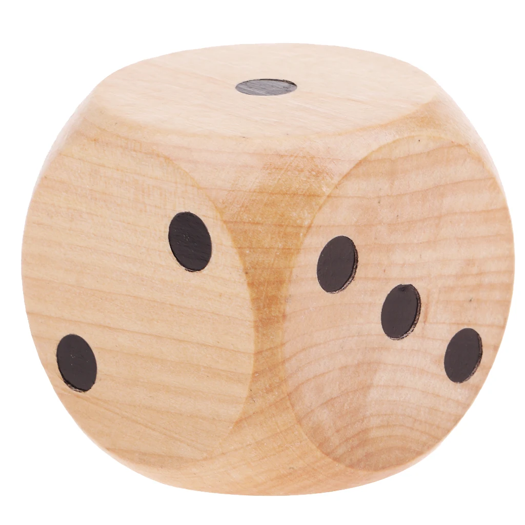 2x Creative Large Wooden D6 Six Sided Dices Set For DND RPG Party Games Wood