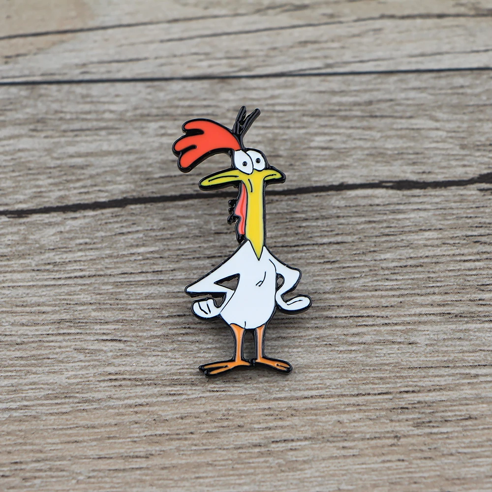 BG695 Anime Funny Chicken and Cow Enamel Pins Custom Brooches Lapel Pin Shirt Bag Badge Jewelry Gift For Kids Friends | Украшения и