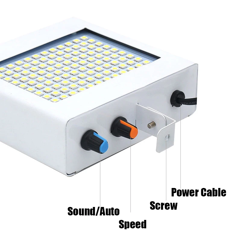 Dj remoto 108 peças led estroboscópio mini