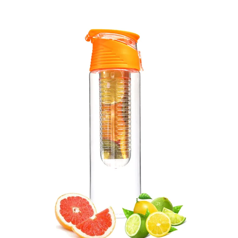 Спортивная бутылка с лимонным соком 800 мл Портативный пластиковая бутылка с отделением для фруктов, бутылка для воды, бутылка для воды флип-крышкой для Кухня стол для походов, путешествий, мероприятий на открытом воздухе - Цвет: 3