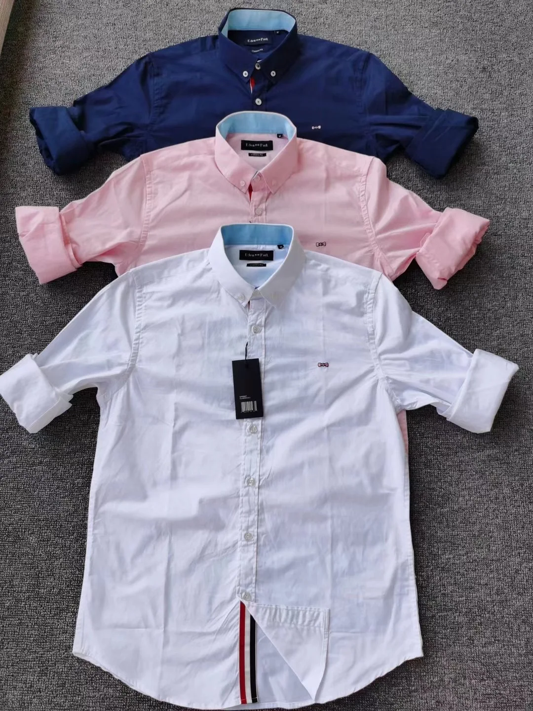 2021 hombres camisa Eden sólido Casual de manga larga Camisas Social Empresarial Parque Camisas de hombre vestido de Camisas de algodón de los hombres ropa de la parte superior