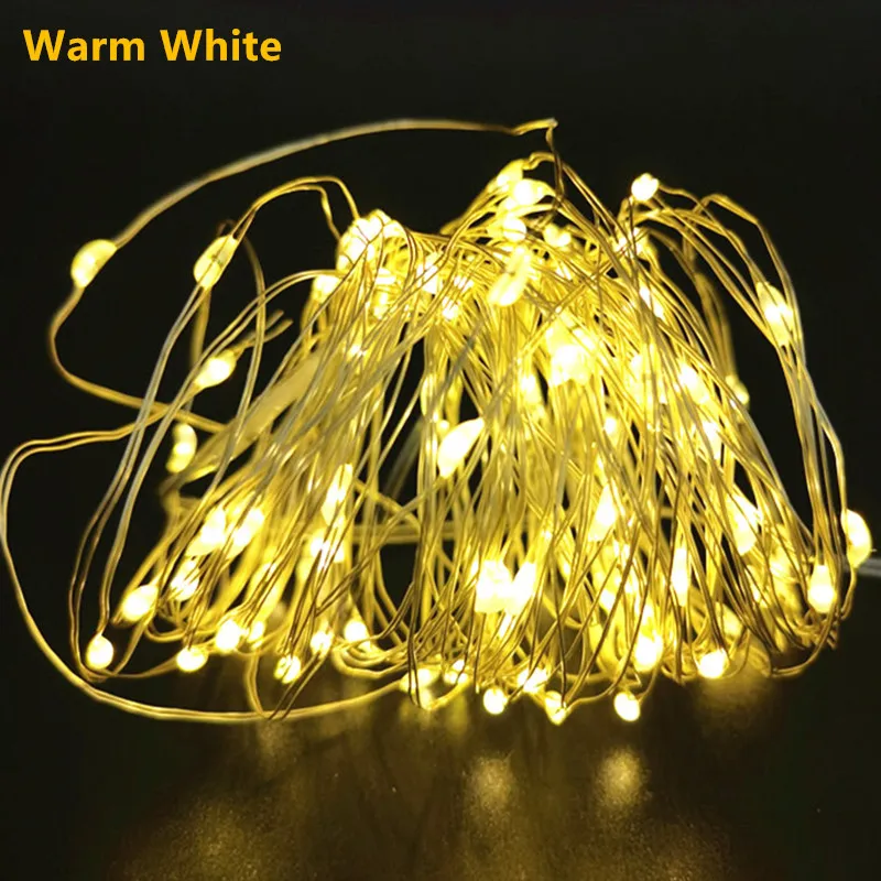 Guirlande lumineuse LED en fil de cuivre, 10 pièces, pour noël, chambre à  coucher, maison, mariage, nouvel an, décoration, batterie - AliExpress