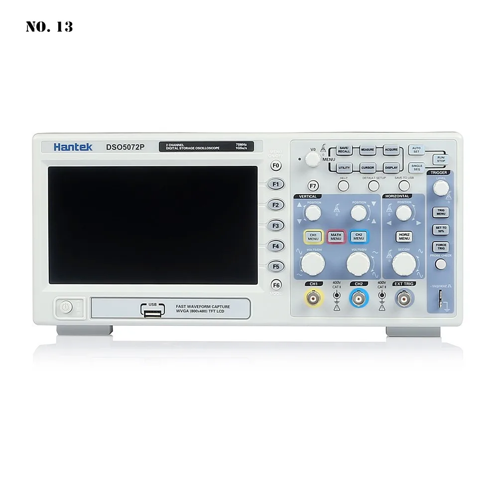 

LCD Digital Portable Oscilloscopes DSO5072P 70MHz 2 CH 1GSa/s 7'' TFT Oscilloscopes USB New Arrival Household Tools Accessories