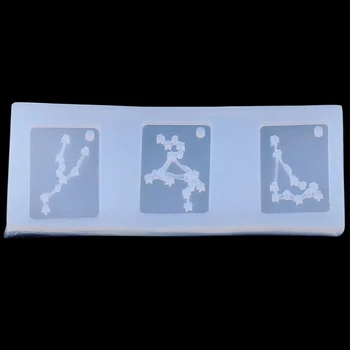 

DIY Crystal Epoxy Mould Constellation Jewelry Pendant Silicone Mold with Hole