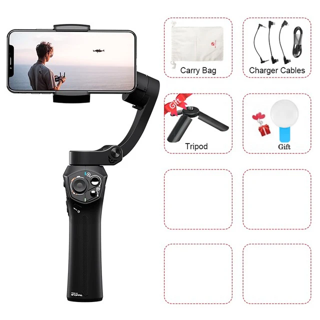 Gimbal w Tripod Snoppa Atom 3 оси ручной карданный складной карманный стабилизатор для iPhone X huawei p30 Gopro hero 7 PK Джи Осмо мобильный 2 - Цвет: Gimbal w Tripod