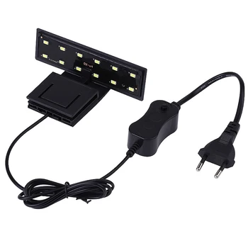 

EU Plug Aquarium Led Lighting 220V Waterproof Clip-on Lamp 5W LED Aquarium Light Plants Grow White Color Lighting