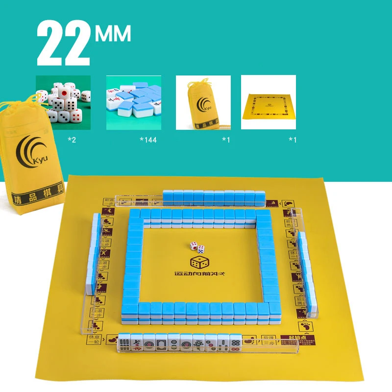Hot Mini 22MM/24MM Portable Travel Mahjong Set Carry Bag Mah-jong With Leather Table Mat Indoor Entertainment Majiang Board Game