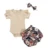 Newborn Baby Girl Clothes Set Summer Solid Color Short Sleeve Romper Flower Shorts Headband 3Pcs Outfit New Born Infant Clothing 7