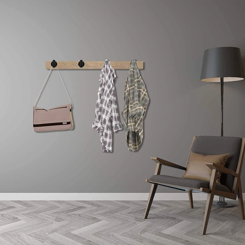 

3 Pcs Bathroom Towel Hooks Matte Black Coat Hooks Robe Hooks Stainless Steel Lavatory Wall Mount Heavy Duty Wall Hooks for Bathr