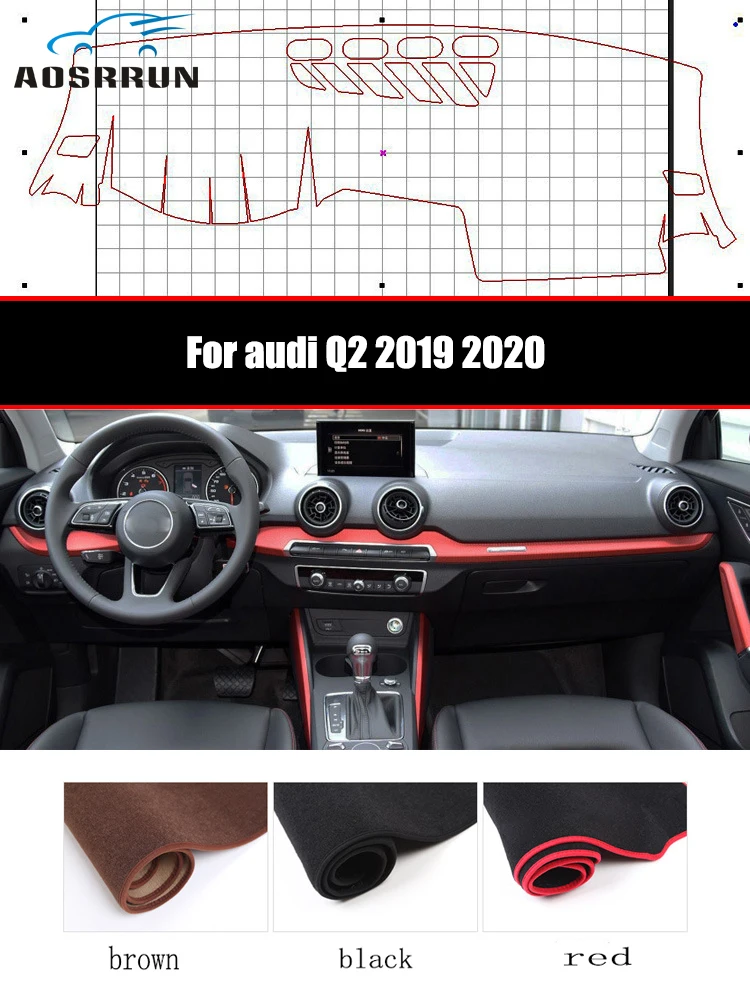 Автомобильный Стайлинг для audi Q2, чехлы на приборную панель автомобиля, коврик, избегающий светильник, защита от солнца, автомобильные аксессуары