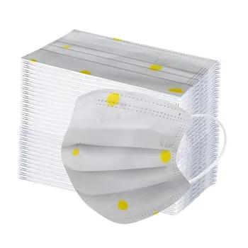 

100pc Adult Net Yarn Flowers Lace Four-layer Meltblown Disposable Protective Printing Mask Dustproof Windproof Breathable Mask