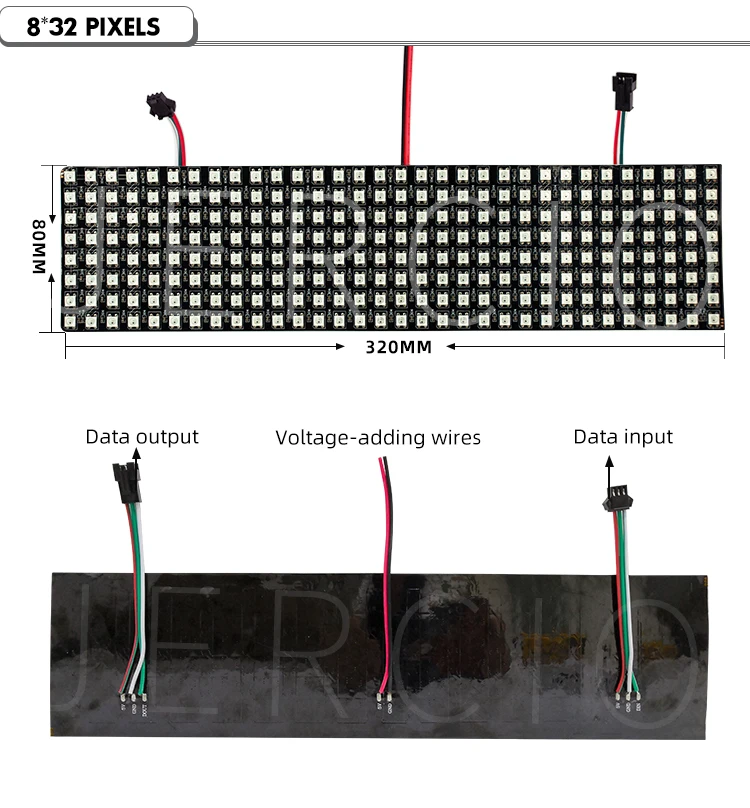 JERCIO SK6812 WS2812B сменный ЖК-экран панели 8*8 пикселей Матрица экрана 2427/RGB IC чип индивидуально адресуемый DC5V