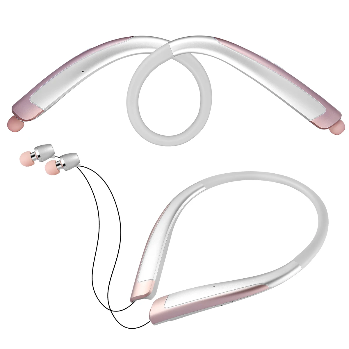 SOONHUA Neckband Headset Sport In-Ear Headsets Wireless BT 4.0 Stereo Earphone With Mic And Charging Cable