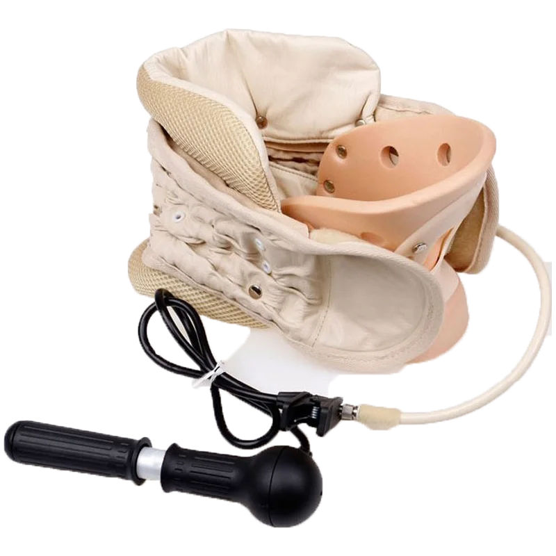 Надуваемые воздухом шейки матки вытягивающее устройство для шеи массажер приспособление для коррекции позвоночника, браслет из нержавеющей носилки воротник растяжения