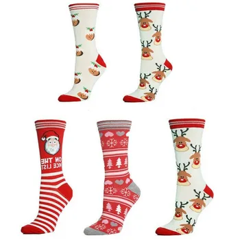 

5 Pair Unisex Casual Socks Women Fashion Christmas Cute Cartoon Thickness Stockings Sleeping Socks Winter Warm Socks #3