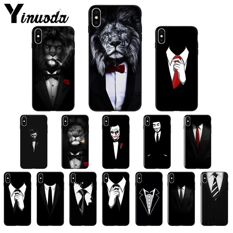 Yinuoda Man Suit Shirt Tie TPU Soft Silicone Phone Case Cover for Apple
iPhone 8 7 6 6S Plus X XS MAX 5 5S SE XR Mobile Cases