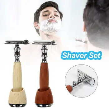

High Quality Mens' Shaver Set Hand face Shaver Shaving Safety Razor with Aluminum Alloy Handle