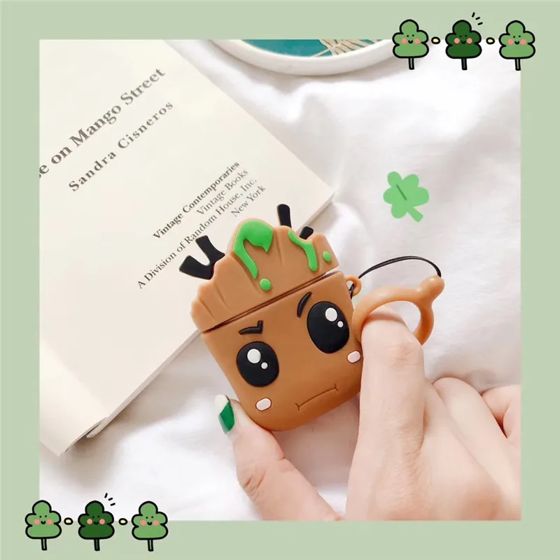 Для Airpods Pro Ent Groot Bluetooth беспроводной Чехол для наушников для AirPods 1 2 чехол силиконовый милый мягкий чехол для Air pods Чехол Коробка