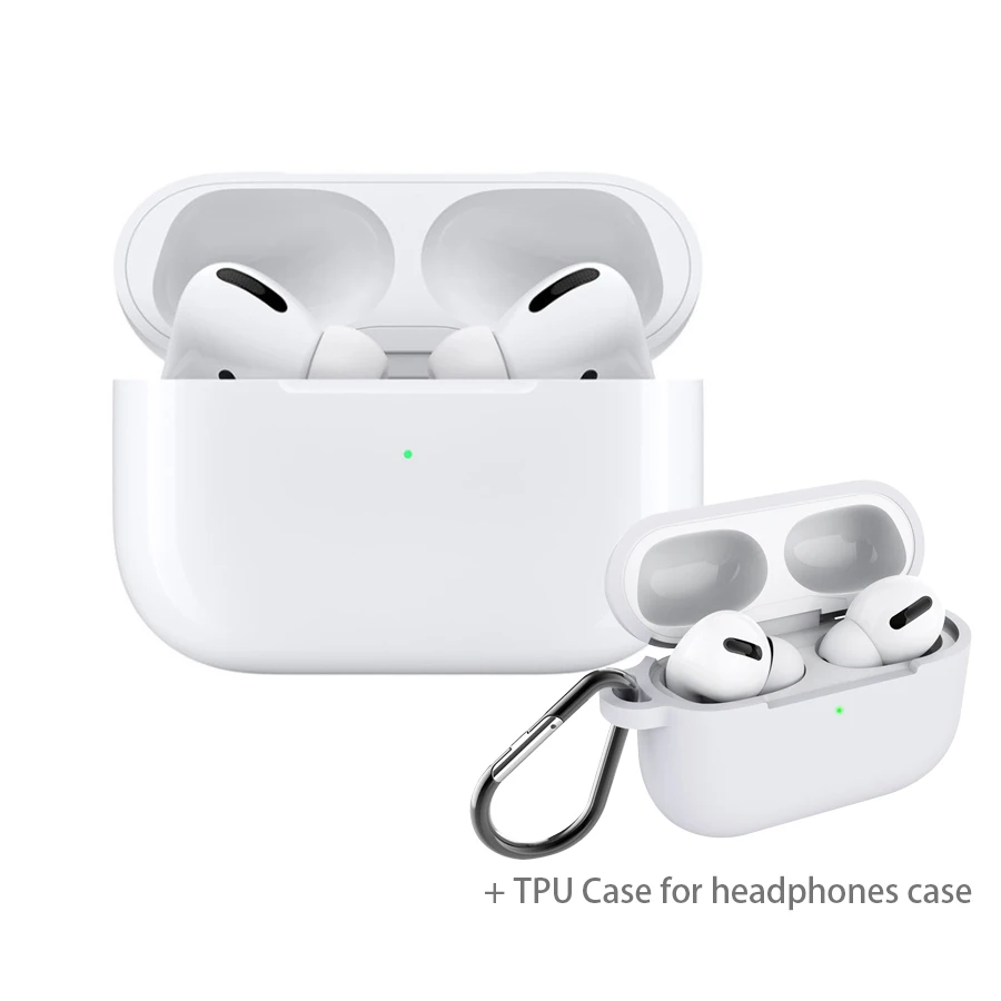 With White TPU Case I100000 TWS беспроводные наушники, gps наушники, стерео наушники с зарядным устройством, сенсорные Bluetooth 5,0 для iPhone, Android - Цвет: With White TPU Case
