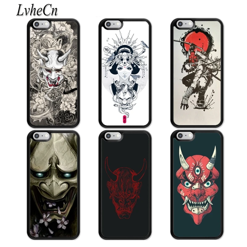 

LvheCn Oni Hannya Mask Phone Case For iPhone 5 6 6s 7 8 plus X XR XS max 11 Pro Samsung Galaxy S7 edge S8 S9 S10