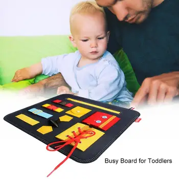 

2020 Toddler Montessori Felt Board Basic Skills Learning Activity Board Educational Learning Toys For Children