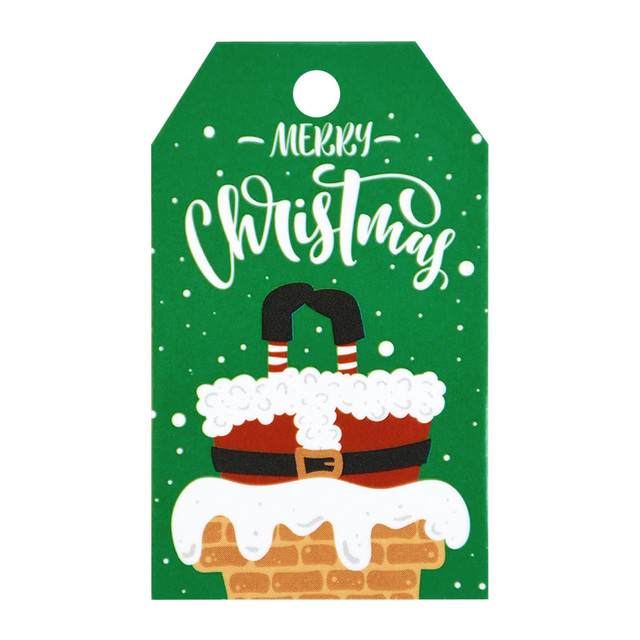 Merry Christmas Paper Cards Gift Tag Label DIY Handmade Crafts Hang Tags Christmas Party Gift Wrapping Supplies Navidad