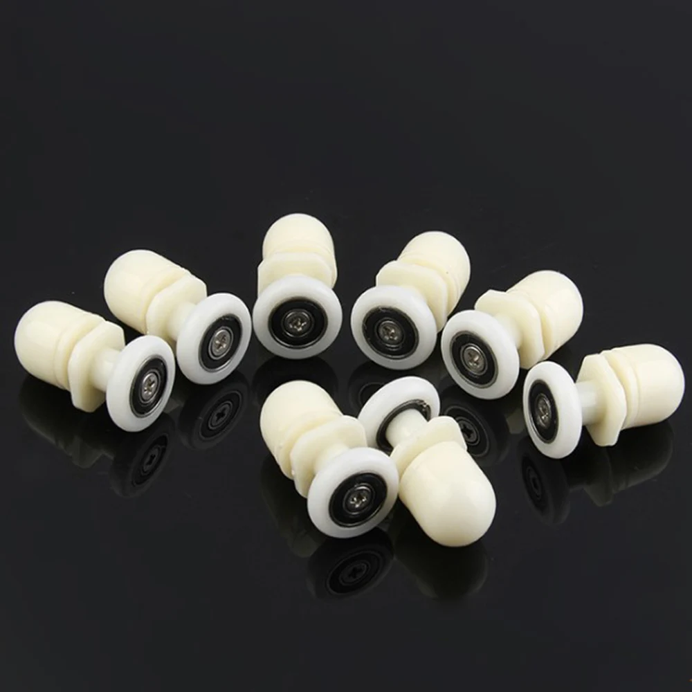 

8pcs 19/23/25/27/29mm Single Plastic Shower Door Rollers Wheel Runner With Eccentric Shaft