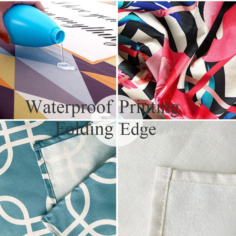 Wood Grain Printed Tablecloth Kitchen Dining Table Cover Waterproof Tablecloth Linen Polyester Home