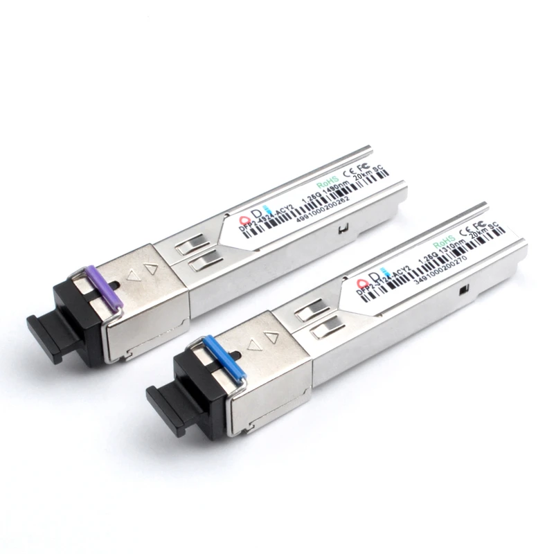 SC SFP волоконно-оптический модуль промышленного класса-40~+ 80 по Цельсию 1.25G20KM 1310/1550nm одиночный SFP Совместимый оптический модуль 5 пар