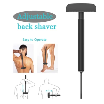 

Adjustable Handle Back Hair Shaver Men Body Back Leg Hair Removal Trimmer Shaver Razor Blade Long Back Shaver