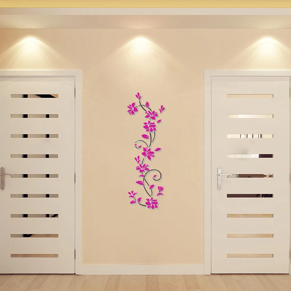 Горячие DIY настенные художественные декорации модные романтические цветочные
