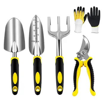 

5Pcs/Set Garden Tool And Bonsai Shovel Tools Set Garden Scissors With Gloves Loosening Soil Plants