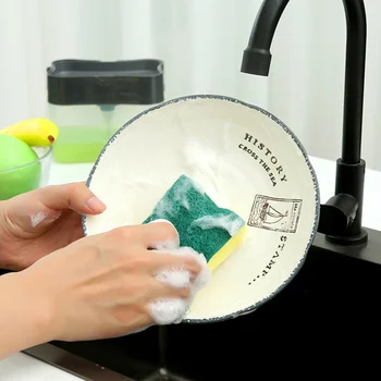 

2pcs Press Soap Lye Box Empty Soap Case Detergent Soap Box Automatic Liquid Adding Box for Office Shop Kitchen Home