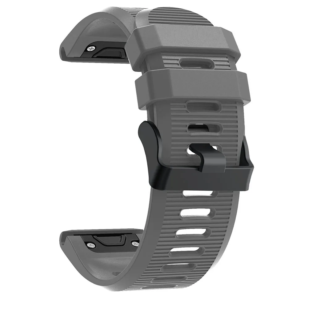 BEHUA спортивный силиконовый быстросъемный ремешок для Garmin Fenix 5X Fenix 3 Fenix 3 HR замена Easyfit браслет ремешок - Цвет ремешка: Серый