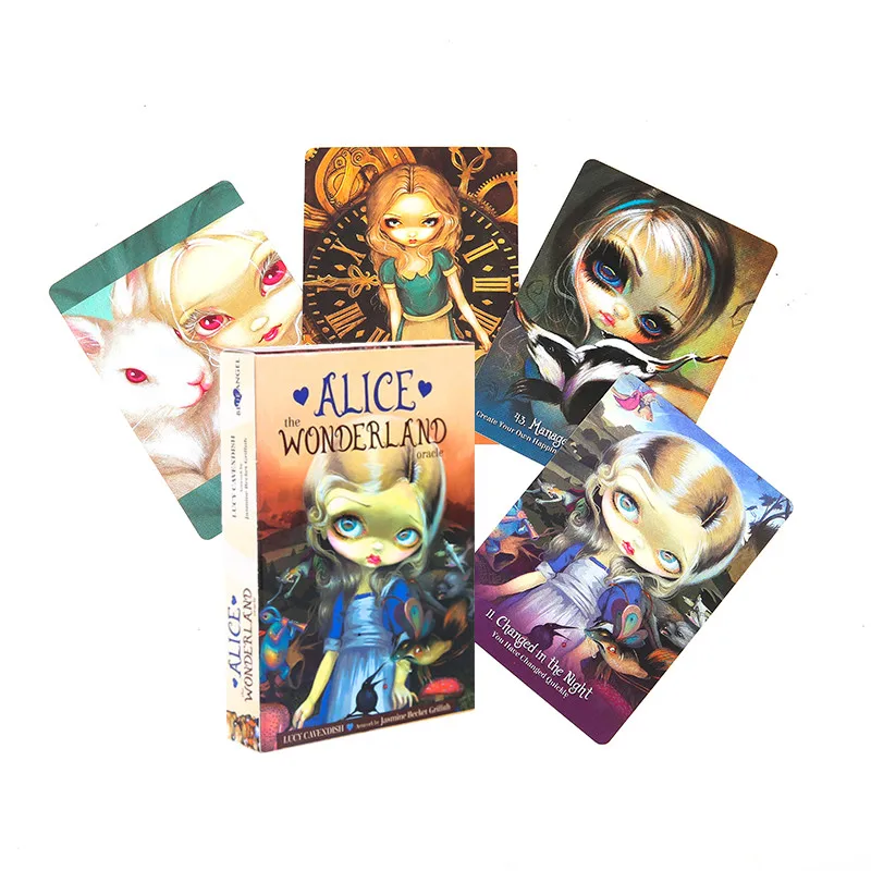 Alice The Wonderland Oracle Guidance Divination Fate Tarot Cards Deck Board Game Party Playing Card 20pcs pack vintage alice s adventure in wonderland story post card set greeting card