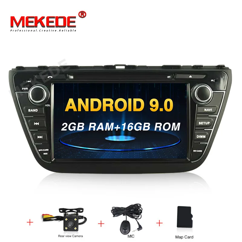Восьмиядерный Android 9,0 4G ram 64G rom автомобильный dvd-плеер для SUZUKI S-CROSS 2013- Авто Радио Стерео gps навигация - Цвет: 16G add camera