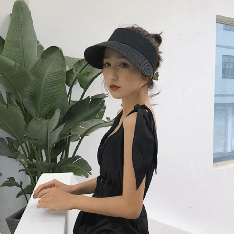 Sunhat женские модные летние соломенные солнцезащитные козырек Регулируемый Пустой Топ конский хвост отдых путешествия пляжные кепки