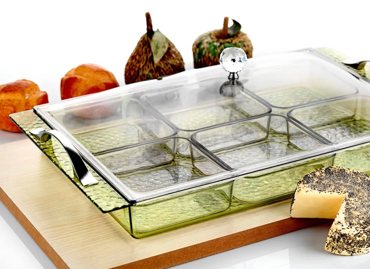 

6 compartments Breakfast Plate