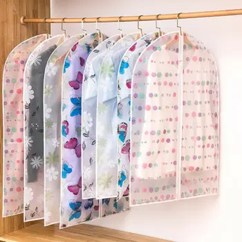 

1 Pack Zip Up Hanging Suit Dress Coat Garment Bag Clothes Cover Storage Travel Large Hanging Clothes Cover Dust Proof Storage