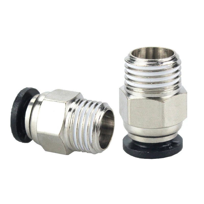 

10Pcs 3D Printer Pneumatic Fittings PC4-01PC4-M5PC4-02 03 Bore 4mm For 4mm PTFE Tube Connector Coupler quick Pneumatic Connector