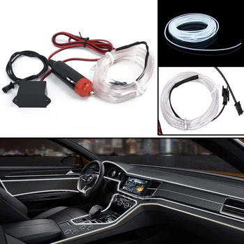 

Car Light Strip 2m Optical Fiber LED Interior Ambient DIY DC 12V White