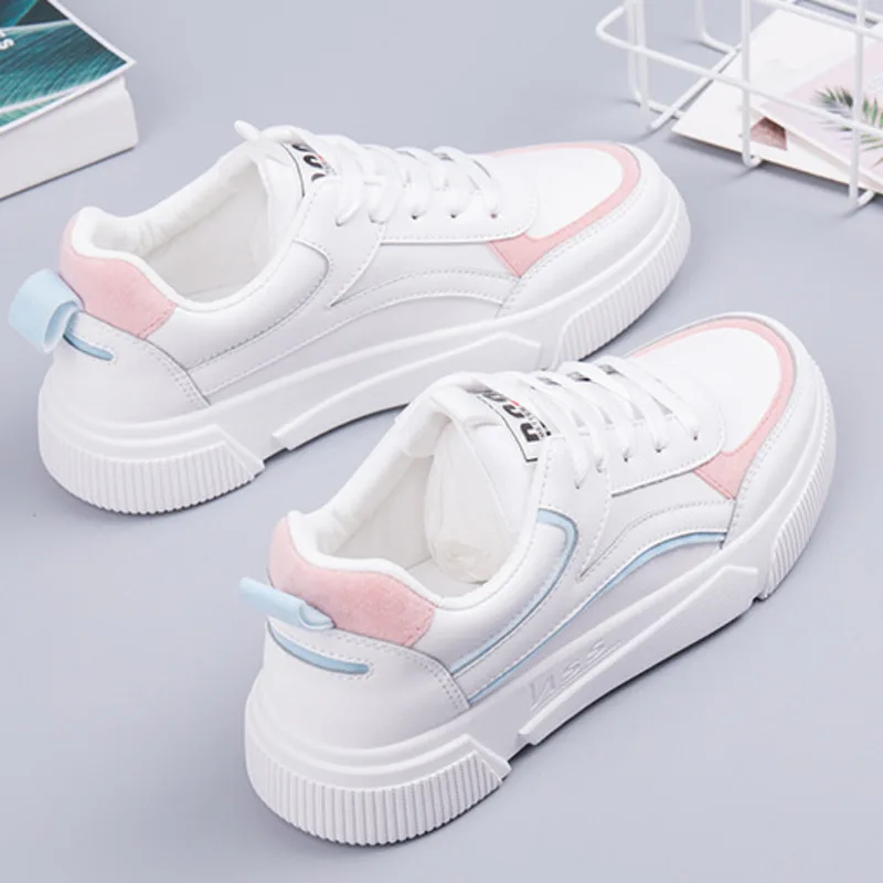 

Women's Shoes Vulcanize Fashion Shoes Spring New Casual Classic Solid Color PU Leather Shoes Women Casual White Shoes Sneakers