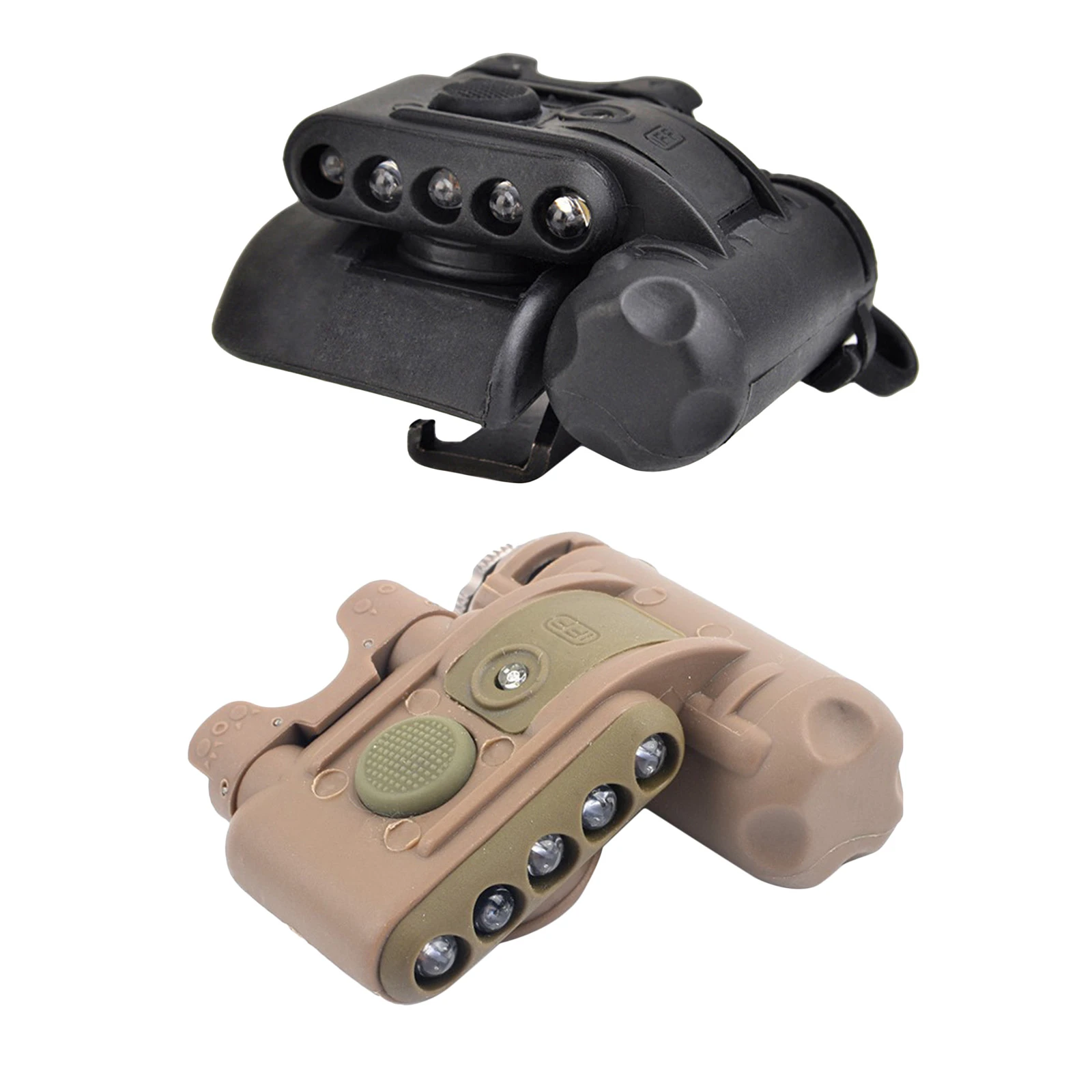 Linterna táctica para casco, linterna LED IFF, luces de señal de con funda|Cascos| - AliExpress