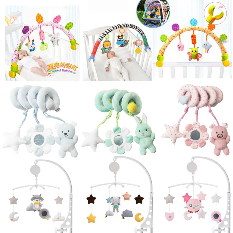 Zabawki dla niemowląt 0 12 miesięcy szopka przenośna karuzela nad łóżeczko  grzechotki zabawki edukacyjne dla noworodków fotelik samochodowy wiszące  łóżeczko dziecięce wózek spiralny zabawka|Baby Rattles & Mobiles| -  AliExpress
