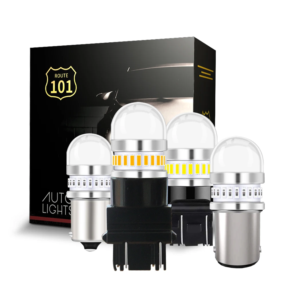 Route101 1156 P21W PY21W 1157 W21W 7443 T20 3157 Белый Янтарный Красный СВЕТОДИОДНЫЙ парковочный