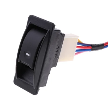 

12V Universal Car Electric Power Window Switch Set with Wiring Switch Holder, 70*55*35mm, Black